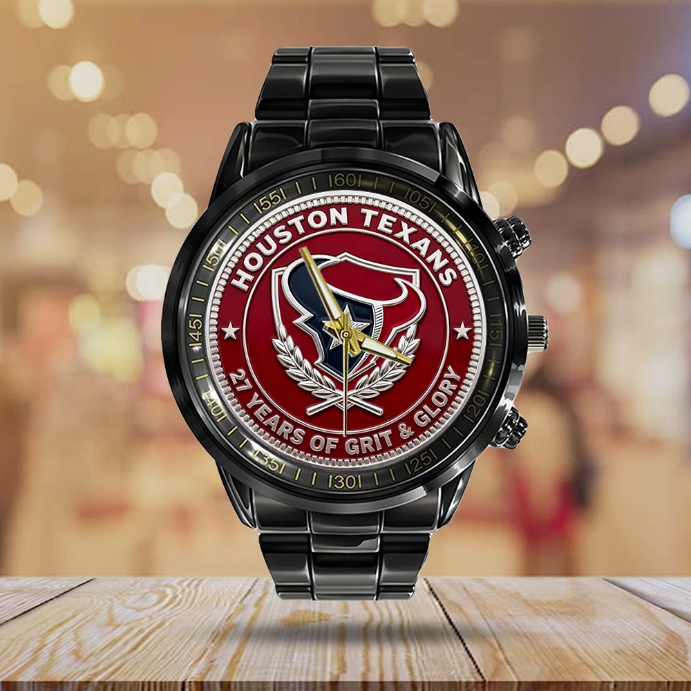 Houston-Texans-Black-Stainless-Steel-Watch-GIFT1033-2