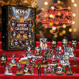 KISS 2025 Advent Calendar Acrylic Hanging Decor Box Trending Gift Holiday HCM1002