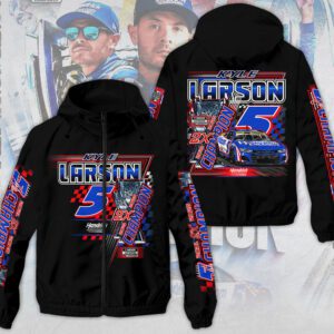 Kyle Larson 2025 NASCAR Cup Series Champion 3D Windbreaker Jacket  KLCHAMP1020