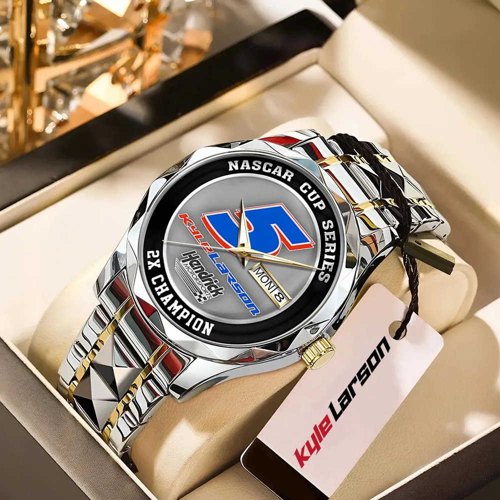 Kyle Larson 2025 NASCAR Cup Series Champion Alloy Luxury Quartz Watch GIFT1012