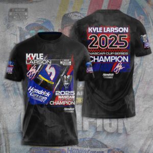 Kyle Larson 2025 NASCAR Cup Series Champion Unisex Performace T-Shirt KLCHAMP1030