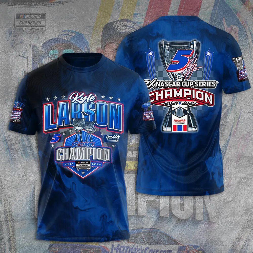 Kyle Larson 2025 NASCAR Cup Series Champion Unisex Performace T-Shirt KLCHAMP1033