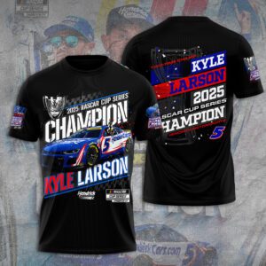 Kyle Larson 2025 NASCAR Cup Series Champion Unisex Performace T-Shirt KLCHAMP1036