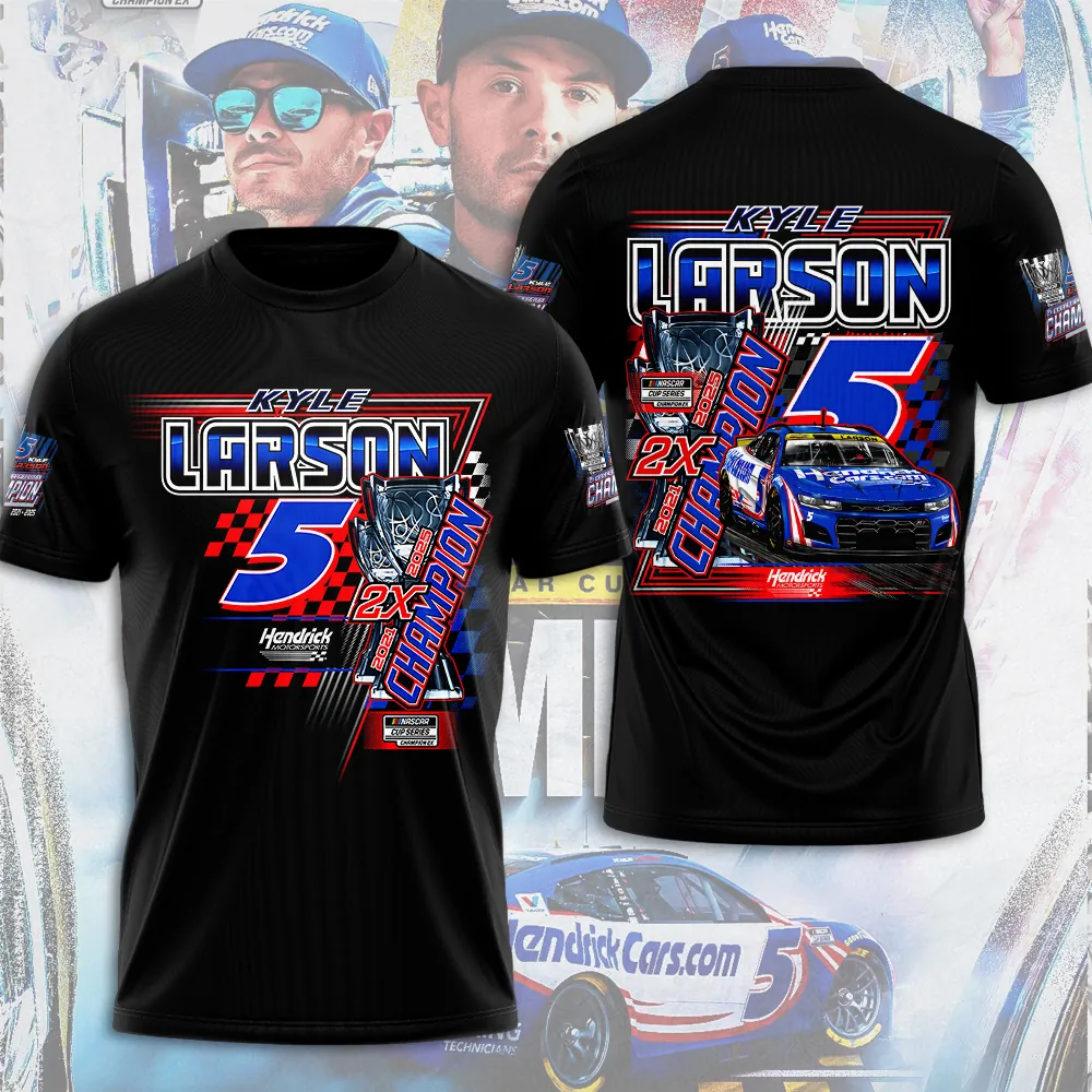 Kyle Larson 2025 NASCAR Cup Series Champion Unisex Performace T-Shirt KLCHAMP1039