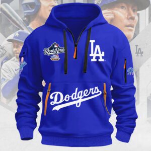 Los Angeles Dodgers 2025 World Series Champions 2D Quarter Zip Hoodie CHAMP1074