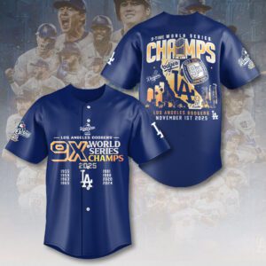 Los Angeles Dodgers 2025 World Series Champions Baseball Jersey CHAMP1014