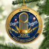 Los Angeles Dodgers 2025 World Series Champions Custom Shape 2-sided Acrylic Ornament CHAMP1045