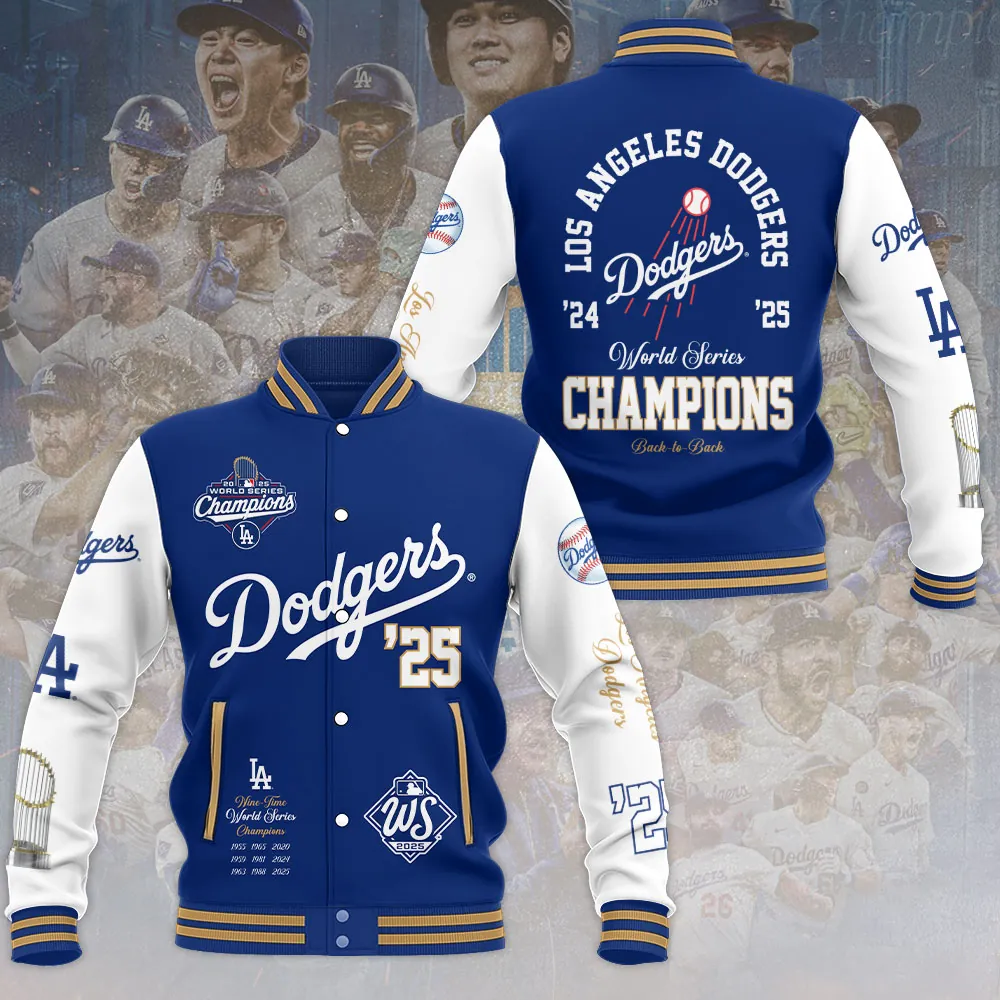 Los Angeles Dodgers 2025 World Series Champions Varsity Jacket CHAMP1009