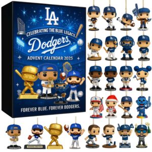 Los Angeles Dodgers Advent Calendar Acrylic Hanging Decor Box 2025