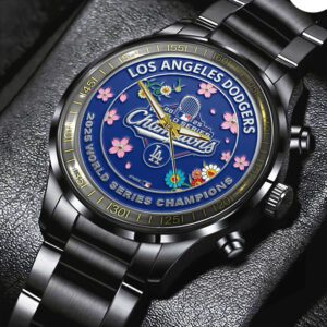 Los Angeles Dodgers Black Stainless Steel Watch GIFT1045