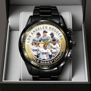 Los Angeles Dodgers World Series 2025 Black Stainless Steel Watch GIFT1025
