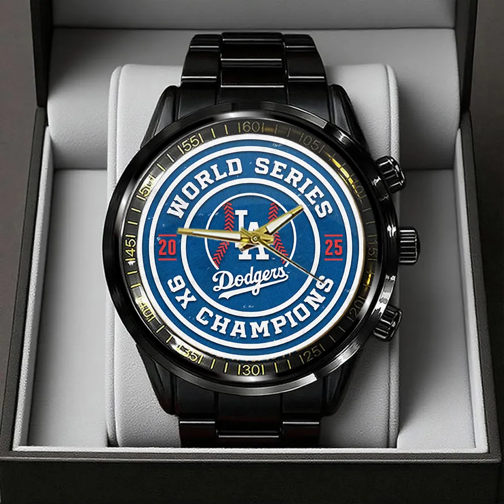 Los Angeles Dodgers World Series 2025 Black Stainless Steel Watch GIFT1031