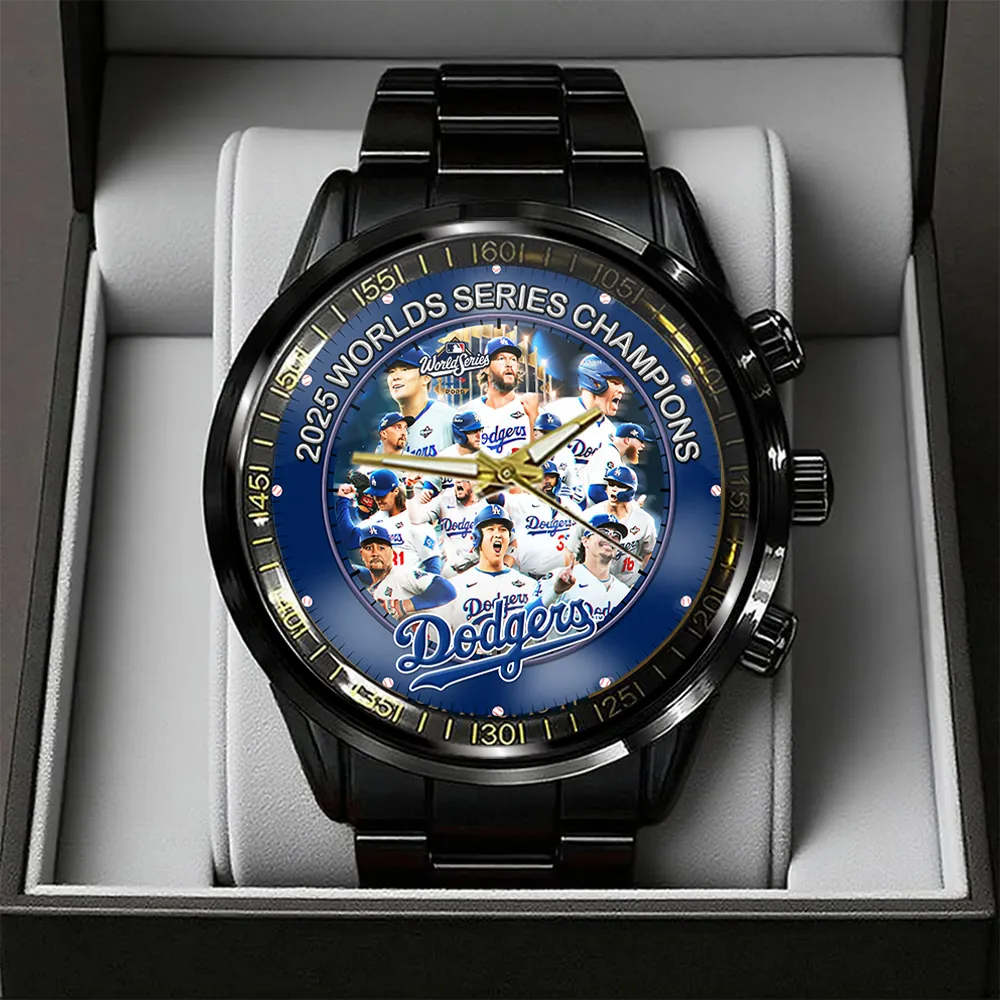Los Angeles Dodgers World Series 2025 Black Stainless Steel Watch GIFT1038