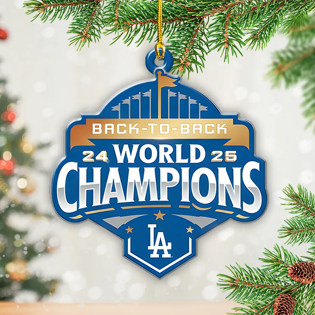 Los-Angeles-Dodgers-World-Series-2025-Custom-Shape-2-sided-Acrylic-Ornament-CHAMP1049-2