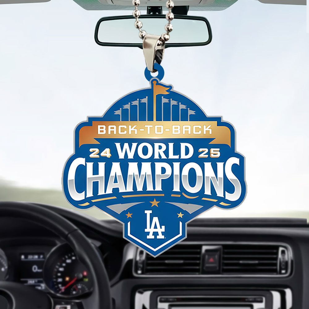 Los-Angeles-Dodgers-World-Series-2025-Custom-shape-2-sided-Acrylic-Car-Ornament-CHAMP1050-2