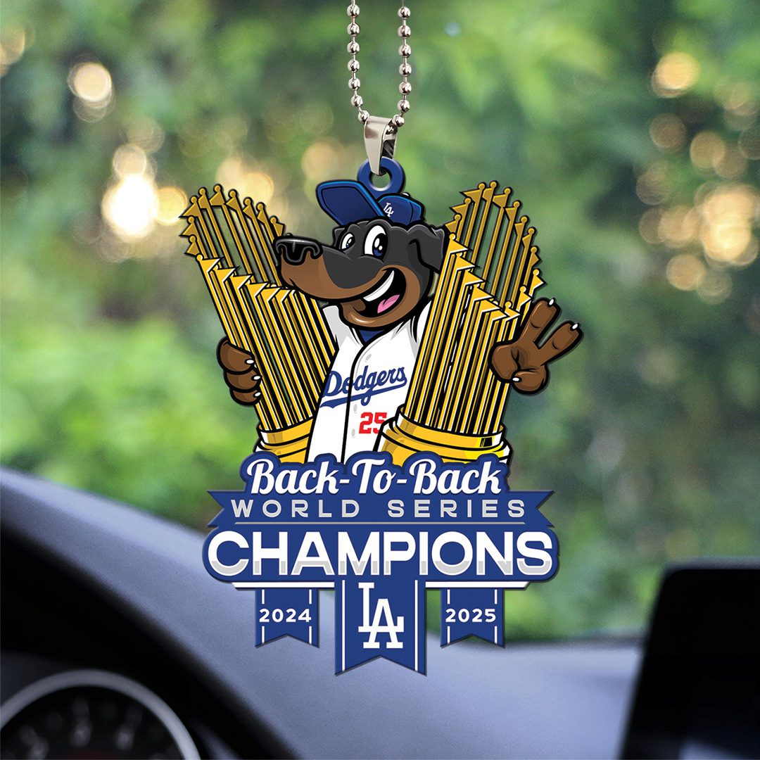 Los-Angeles-Dodgers-World-Series-2025-Custom-shape-2-sided-Acrylic-Car-Ornament-CHAMP1051-1