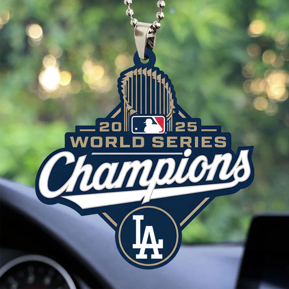 Los-Angeles-Dodgers-World-Series-2025-Custom-shape-2-sided-Acrylic-Car-Ornament-CHAMP1052-2