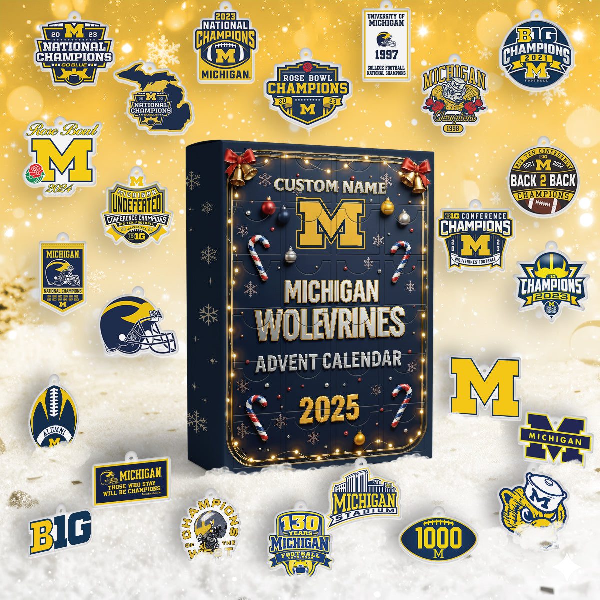 Michigan-Wolverines-Advent-Calendar-Acrylic-Hanging-Decor-Box-2025-Christmas-Gift-1