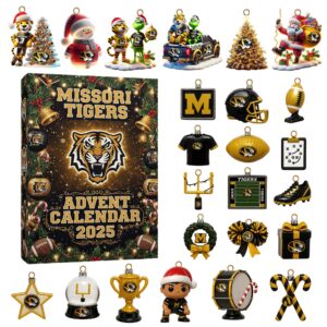 Missouri Tigers Premium Advent Calendar Acrylic Hanging Decor Box 2025