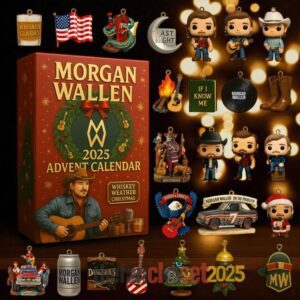 Morgan Wallen Whiskey Weather Christmas 2025 Advent Calendar Acrylic Hanging Decor Box