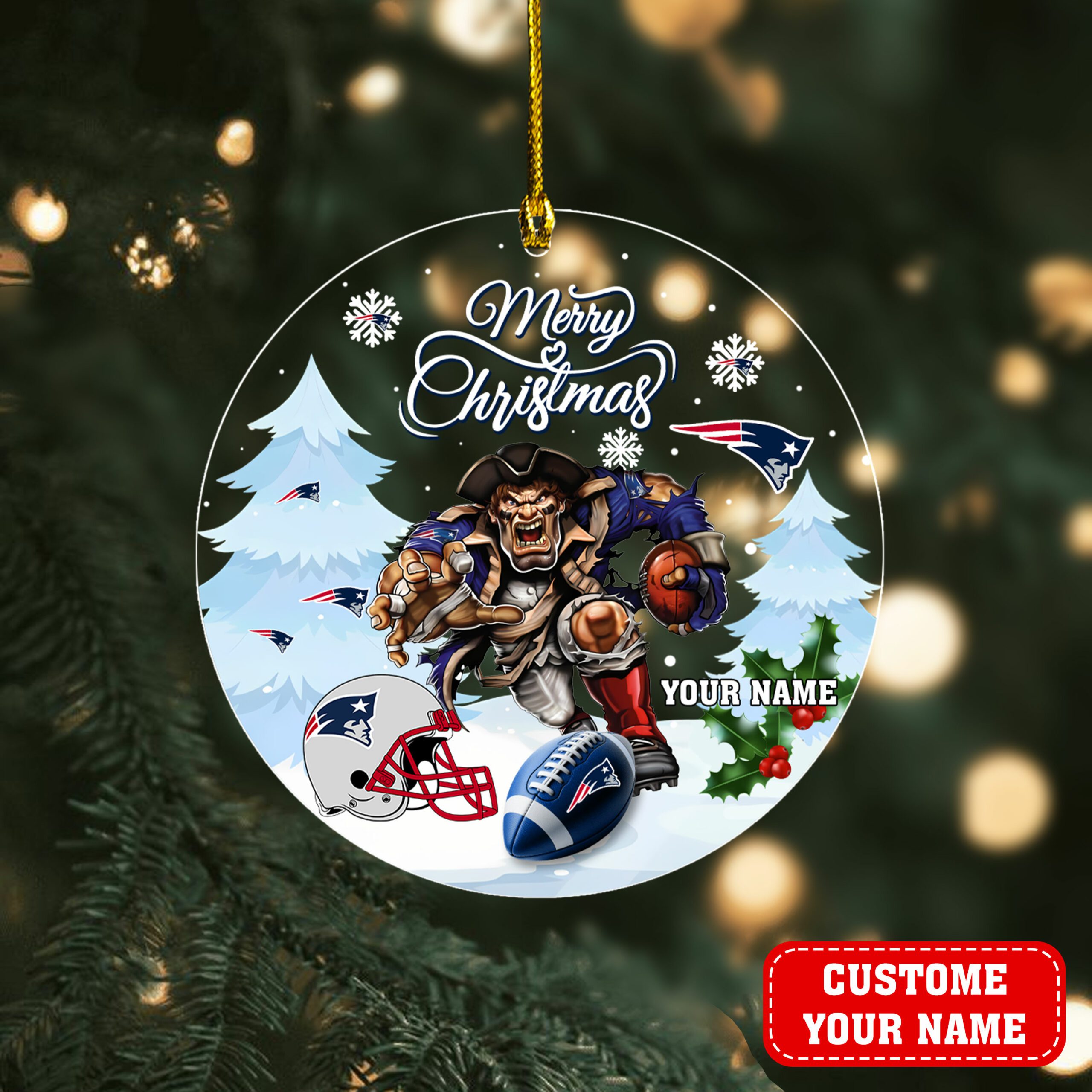 New-England-Patriots-Merry-Christmas-Ornament-2025 New England Patriots Merry Christmas Ornament 2025