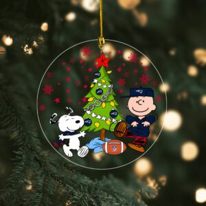 New England Patriots Merry Christmas Ornament 2025