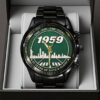 New York Jets 67th Anniversary Black Stainless Steel Watch GIFT1004