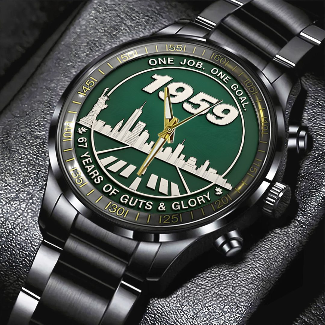 New-York-Jets-67th-Anniversary-Black-Stainless-Steel-Watch-GIFT1004-2