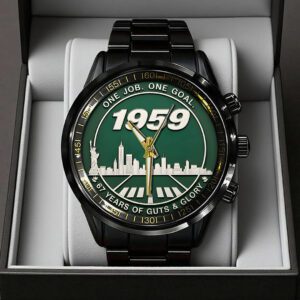 New York Jets 67th Anniversary Black Stainless Steel Watch GIFT1004