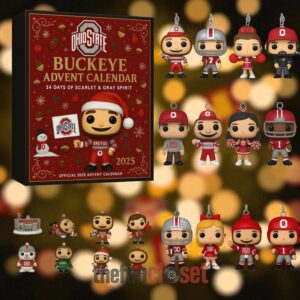 Ohio State Buckeyes Christmas 2025 Advent Calendar Acrylic Hanging Decor Box