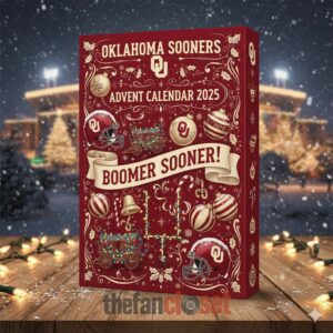 Oklahoma Sooners Boomer Sooner Advent Calendar Acrylic Hanging Decor Box 2025