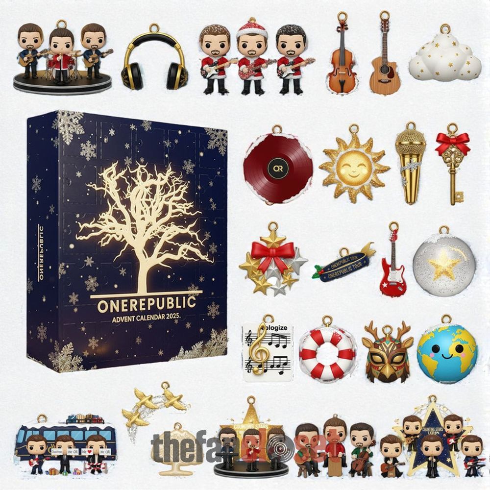 OneRepublic Band Christmas 2025 Advent Calendar OneRepublic Band Christmas 2025 Advent Calendar Acrylic Hanging Decor Box