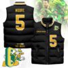 Oregon Ducks Unisex Puffer Vest Sleeveless Down Jacket- Black / Dante Moore - 5