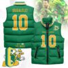Oregon Ducks Unisex Puffer Vest Sleeveless Down Jacket- Green / Matayo Uiagalelei - 10