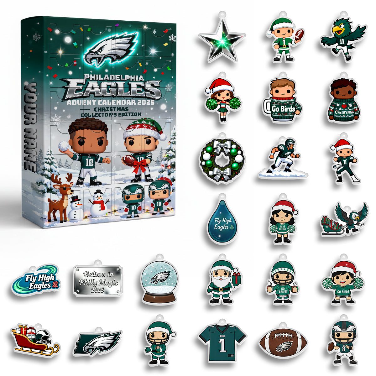 Philadelphia-Eagles-2025-Advent-Calendar-Acrylic-Hanging-Decor-Box-Limited-Edition-1