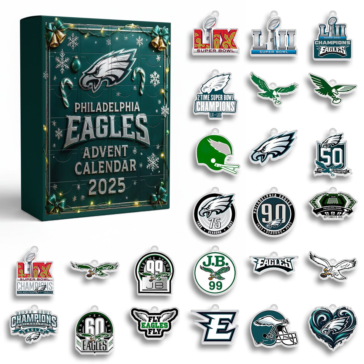 Philadelphia-Eagles-Advent-Calendar-Acrylic-Hanging-Decor-Box-2025-Christmas-Gift-1