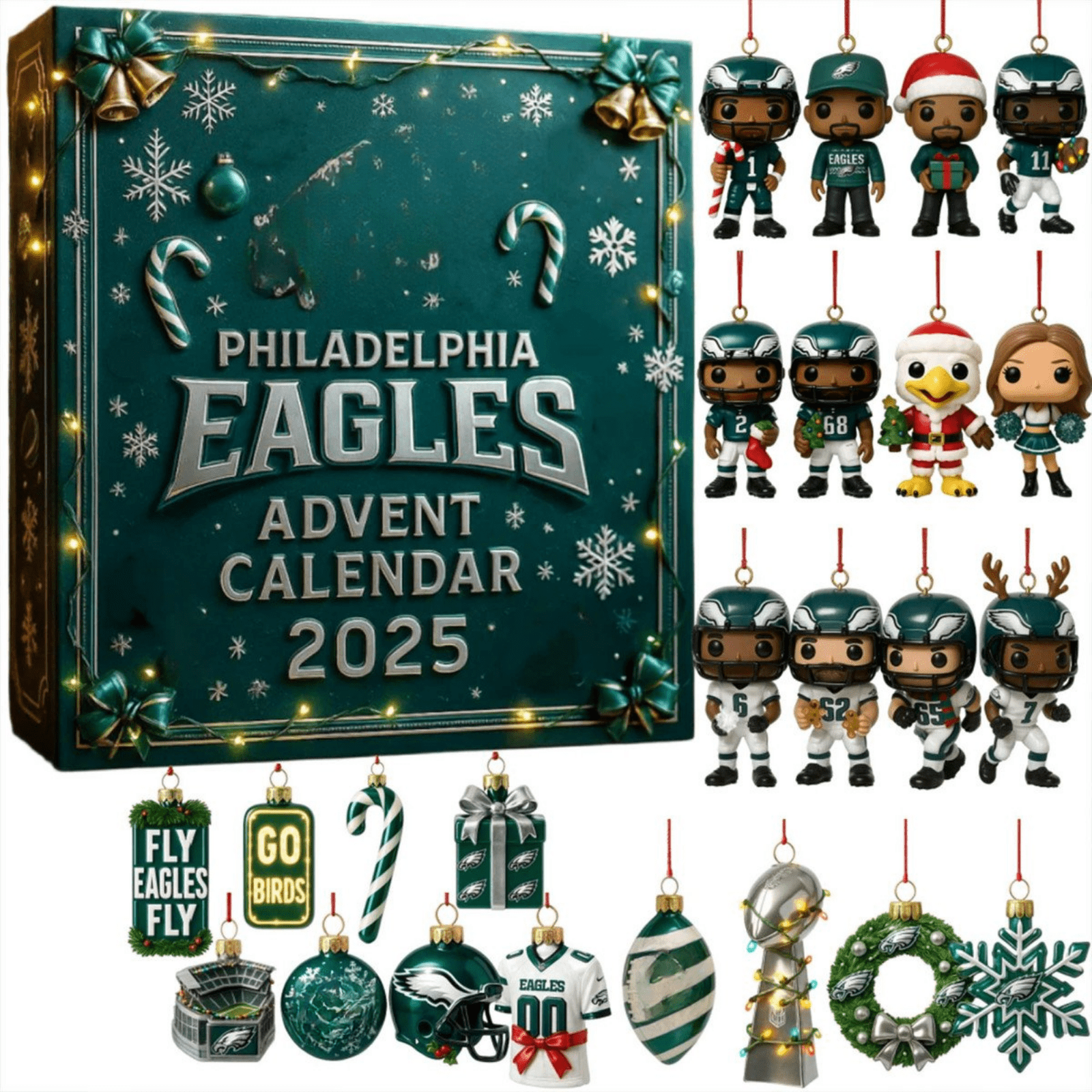 Philadelphia-Eagles-Advent-Calendar-Acrylic-Hanging-Decor-Box-2025 Philadelphia Eagles Advent Calendar Acrylic Hanging Decor Box 2025