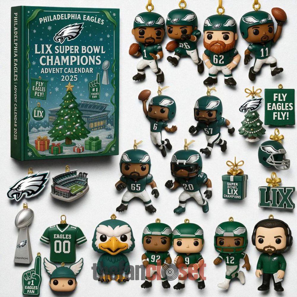 Philadelphia Eagles LIX Super Bowl Champions Advent Calendar 2025 Philadelphia Eagles LIX Super Bowl Champions Advent Calendar Acrylic Hanging Decor Box 2025