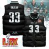 Philadelphia Eagles Unisex Puffer Vest Sleeveless Down Jacket- Black / Cooper DeJean - 33
