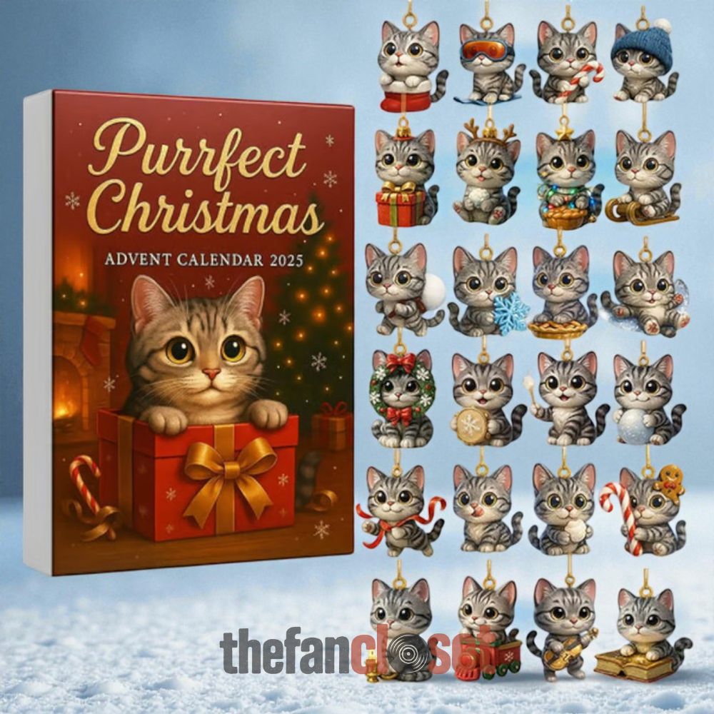 Purrfect Christmas 2025 Advent Calendar Purrfect Christmas 2025 Advent Calendar Acrylic Hanging Decor Box