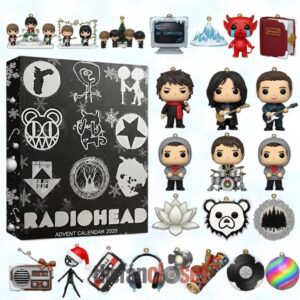Radiohead Band Christmas 2025 Advent Calendar Acrylic Hanging Decor Box
