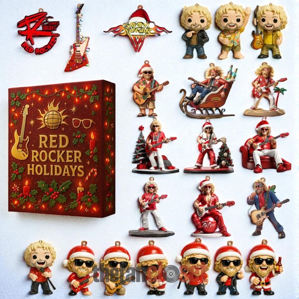 Sammy Hagar Red Rocker Holiday Advent Calendar 2025 Sammy Hagar Red Rocker Holiday Advent Calendar Acrylic Hanging Decor Box 2025
