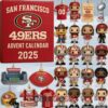 San Francisco 49ers Christmas 2025 Advent Calendar Acrylic Hanging Decor Box
