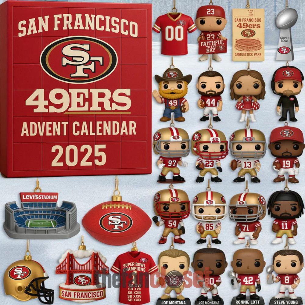 San Francisco 49ers Christmas 2025 Advent Calendar San Francisco 49ers Christmas 2025 Advent Calendar Acrylic Hanging Decor Box