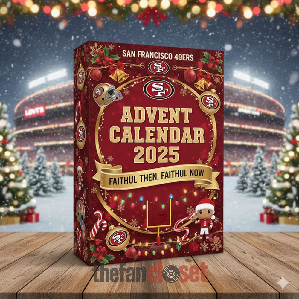 San Francisco 49ers Faithful Then Faithul Now Advent Calendar 2025 San Francisco 49ers Faithful Then Faithul Now Advent Calendar Acrylic Hanging Decor Box 2025