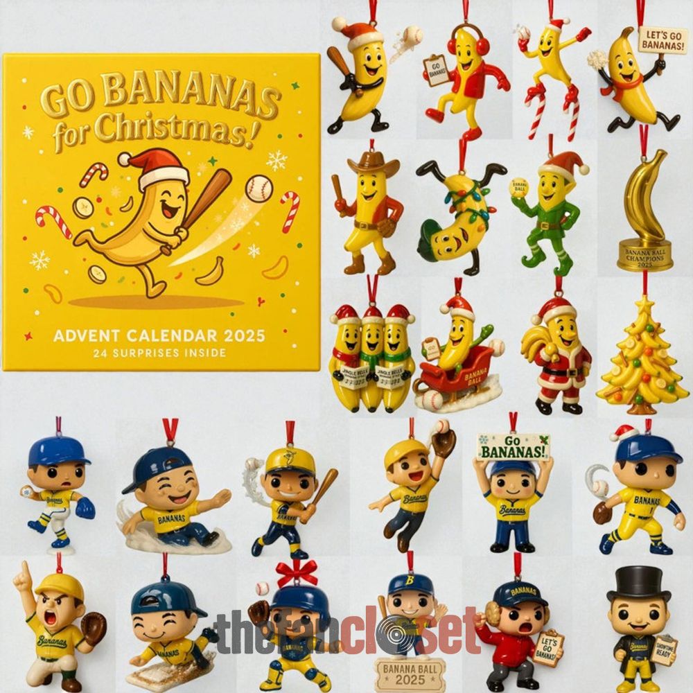 Savannah Bananas for Christmas Advent Calendar 2025 Savannah Bananas for Christmas Advent Calendar Acrylic Hanging Decor Box 2025