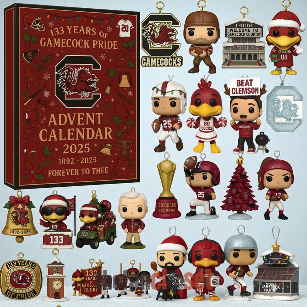 South Carolina Gamecocks 133rd Anniversary Advent Calendar South Carolina Gamecocks 133rd Anniversary Advent Calendar Acrylic Hanging Decor Box