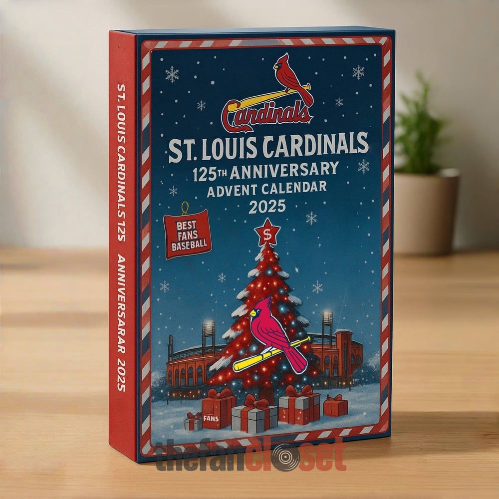 St Louis Cardinals 125th Anniversary Advent Calendar 2025 St. Louis Cardinals 125th Anniversary Advent Calendar Acrylic Hanging Decor Box 2025