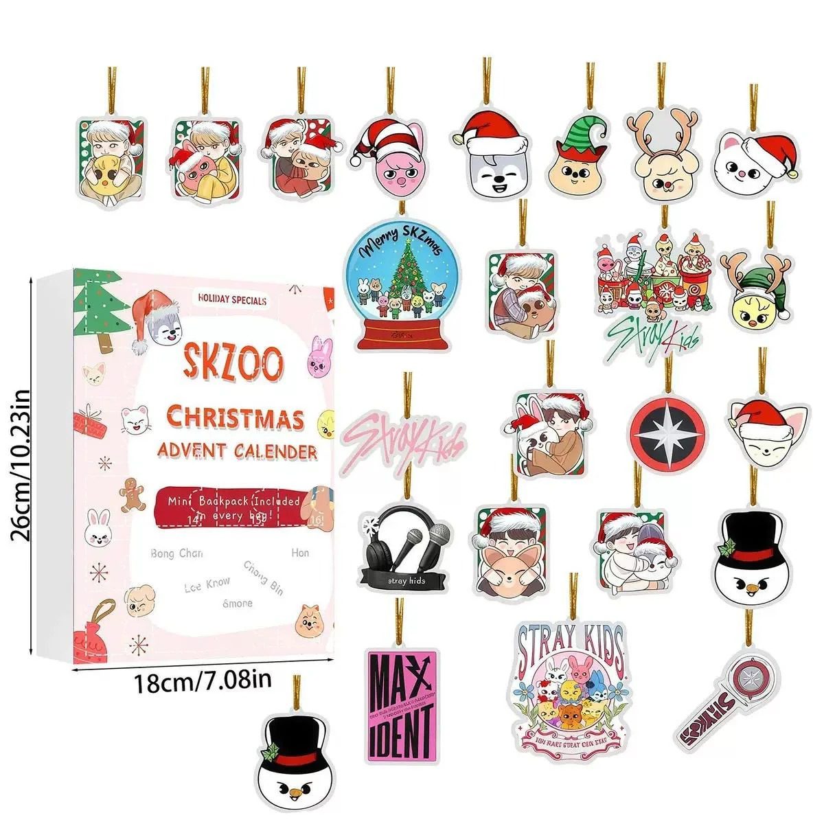 Stray-Kids-SKZOO-Advent-Calendar-Acrylic-Hanging-Decor-Box-24-Surprise-Collectible-Mini-Figures Stray Kids SKZOO Advent Calendar Acrylic Hanging Decor Box - 24 Surprise Collectible Mini Figures