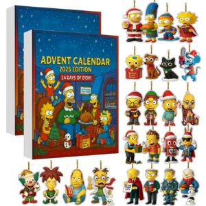 The Simpsons Advent Calendar Acrylic Hanging Decor Box 2025 - 24 Mini Figure Collectibles